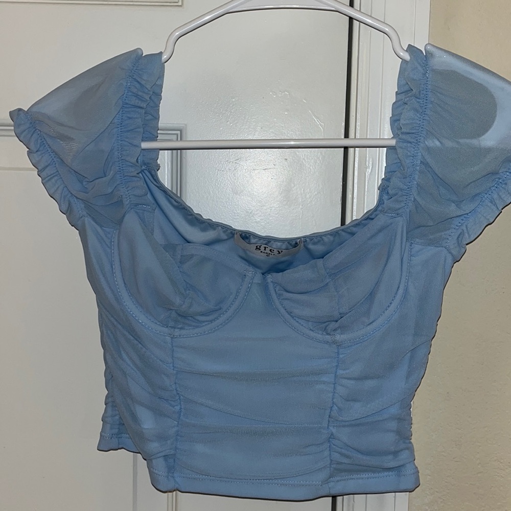 grey bandit crop corset top